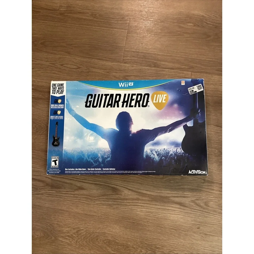 Guitar Hero Live Wii-U Video Game Bundle Wireless Controller  New In Box